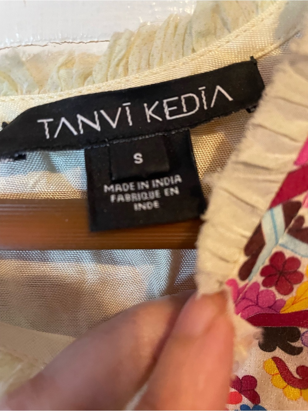Anthropologie Tanya Taylor Yellow Printed Swing Dress w/ Beading - Picture 2 of 5
